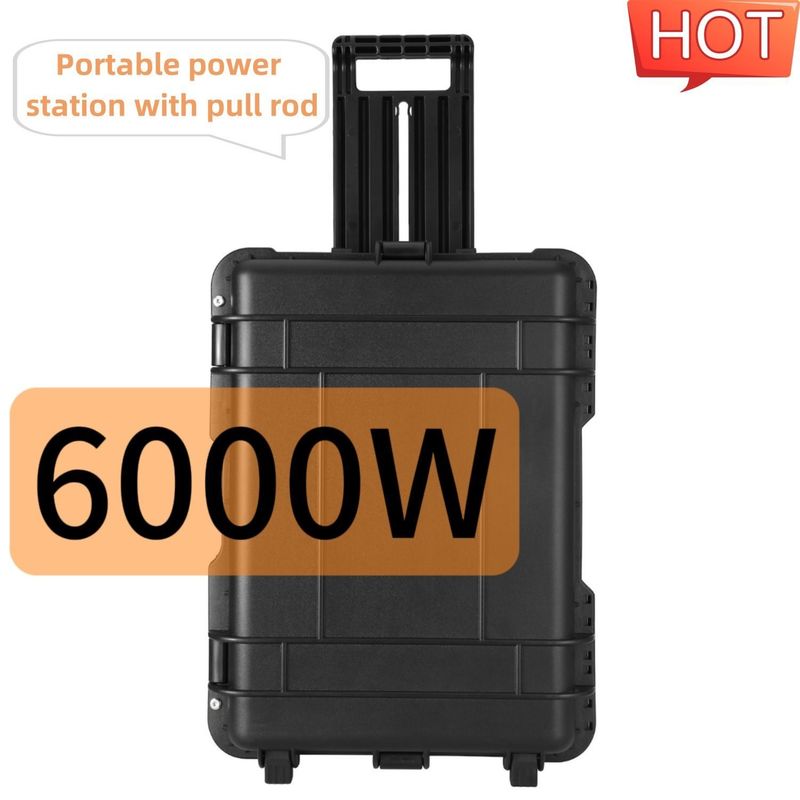 6000W 다기능 야외 휴대용 태양 전지 발전기 AC 출력 전류 15A 최대