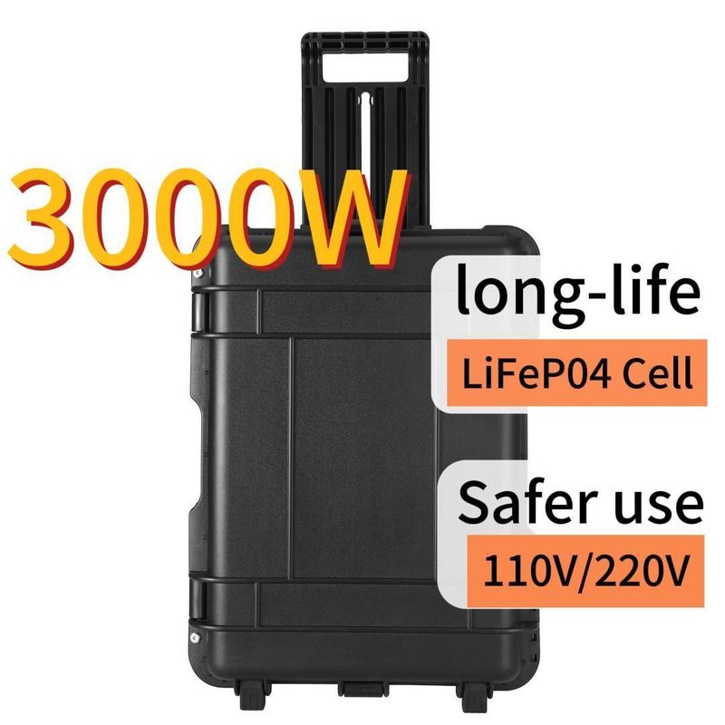 폭발 방지 3000W 휴대용 발전소 3000wh 야외 태양광 발전기