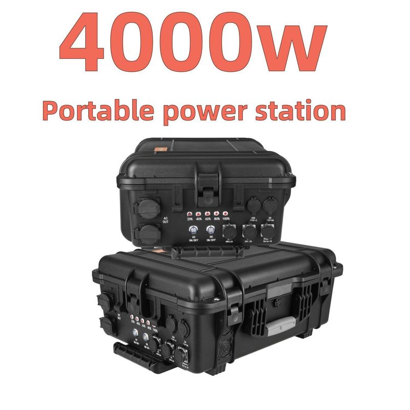 AC 어댑터 충전 모드 검은 색 비상 발전소용 4000W 태양 발전기
