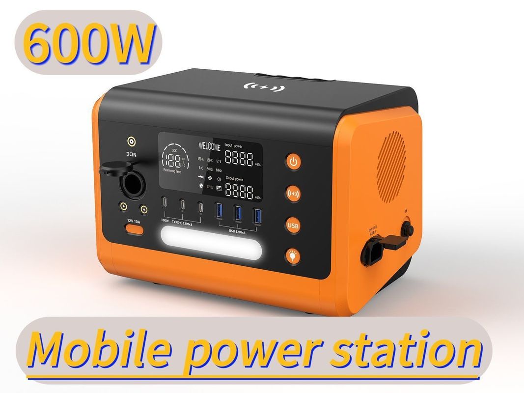 600W 태양광 발전기 휴대용 발전소 HT06 600Wh AC 출력 110V/230V