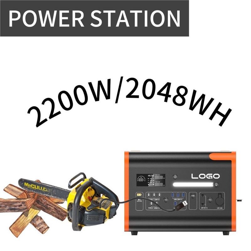 1500W 휴대용 모바일 발전기 태양광 발전소 빠른 충전 중단되지 않은 전원 공급