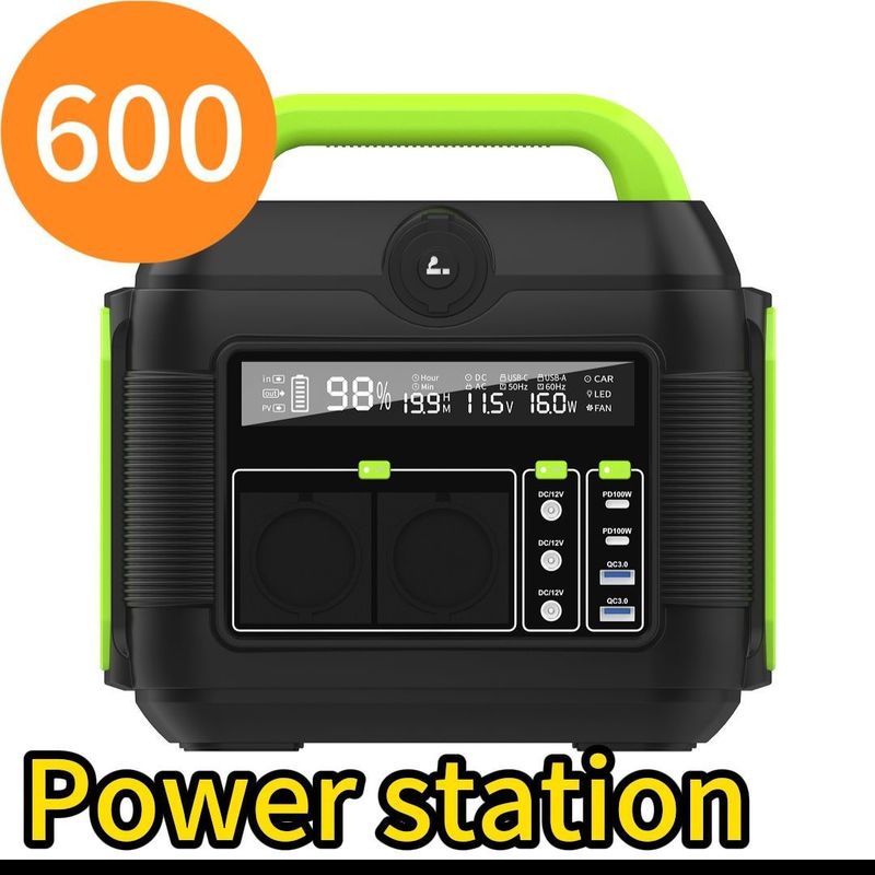 600W AC 출력 휴대용 발전소 동아시아 수출 태양 에너지 저장 시스템