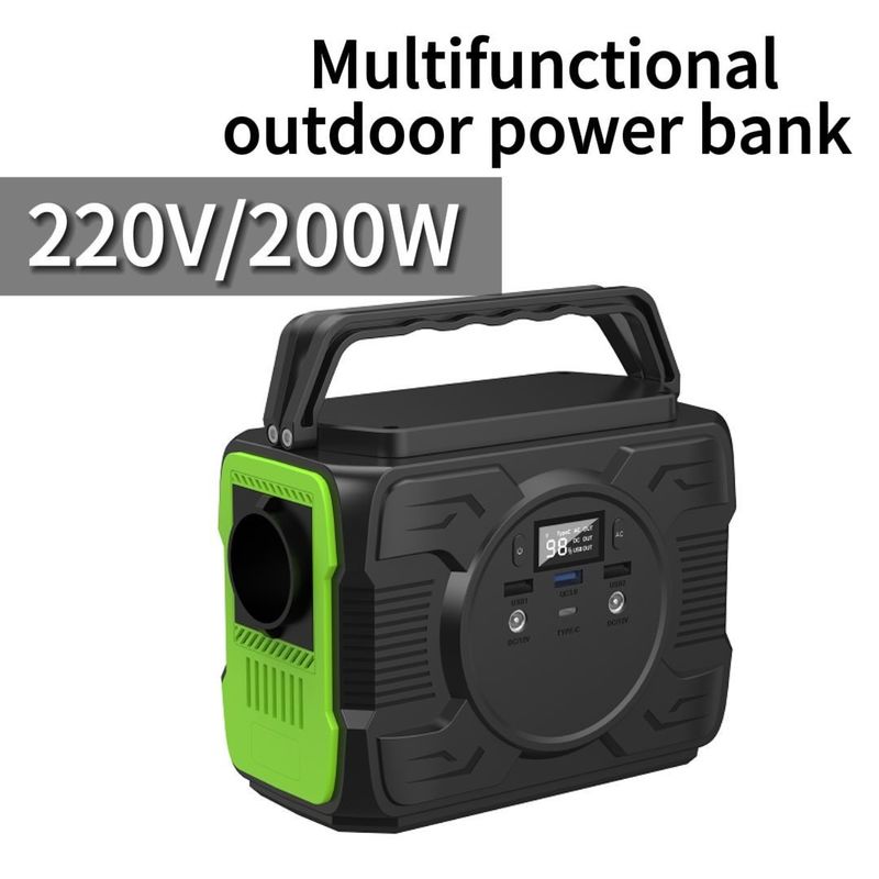 200W 휴대용 전력 발전소 폴리머 안전 배터리 저장 전력 은행 QC3.0 출력