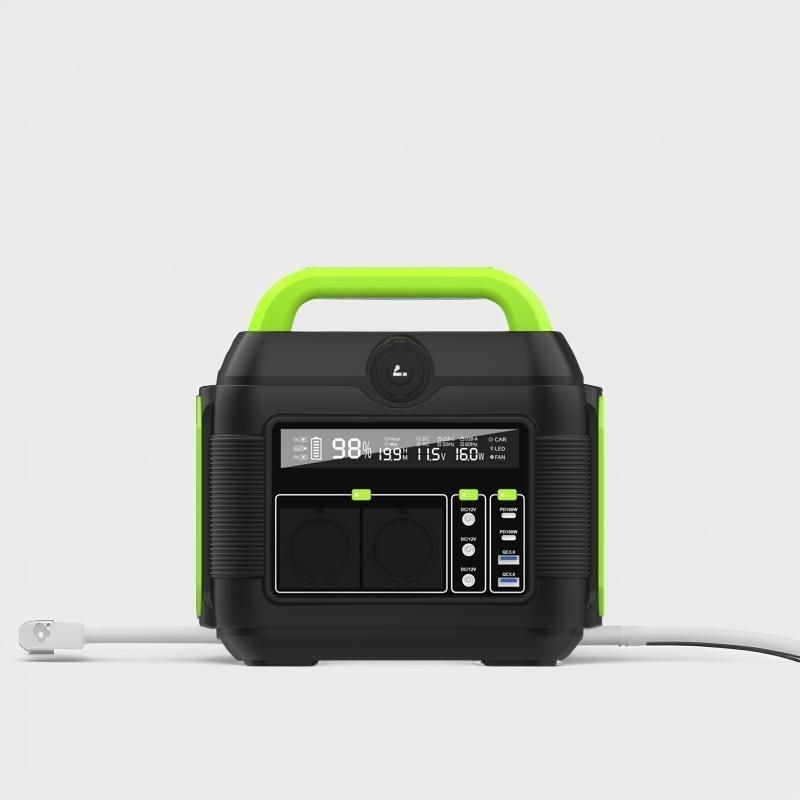 600W 리?? 배터리와 휴식용 팩을 갖춘 야외 태양광 충전 휴대용 발전소