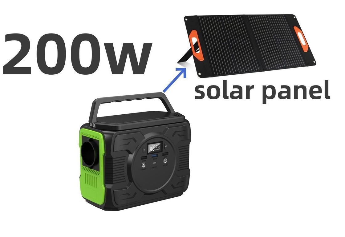 200W AC 출력 태양 전지 패널 충전 및 LED 조명