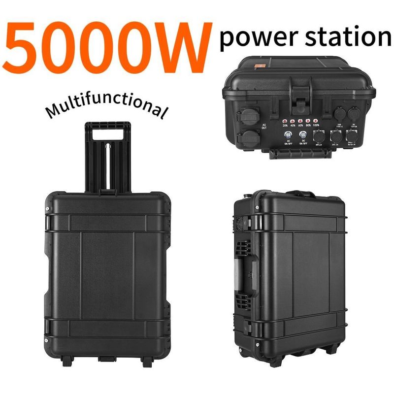 5000W 캠핑용 태양광 발전기 전력 뱅크 폴더블 태양광 패널과 함께 휴대용 발전소