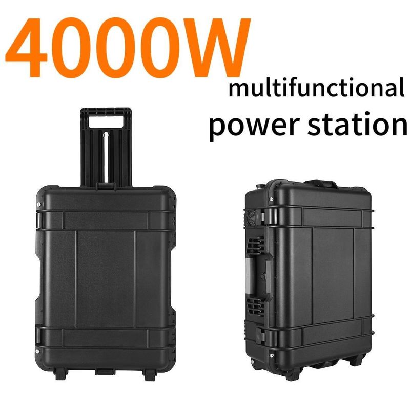 4000W 휴대용 발전소 220V 500wh 출력 파동 형태 AC 순수 시노 파동