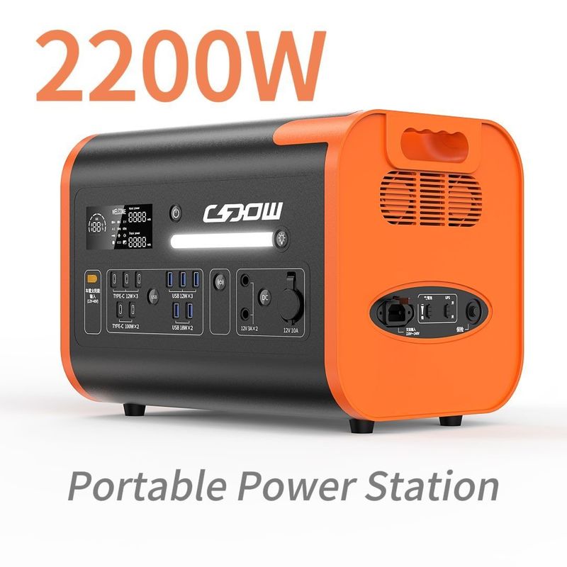 15W 무선 충전 2000Wh EU 가정 및 여행 효율을 위한 휴대용 발전소