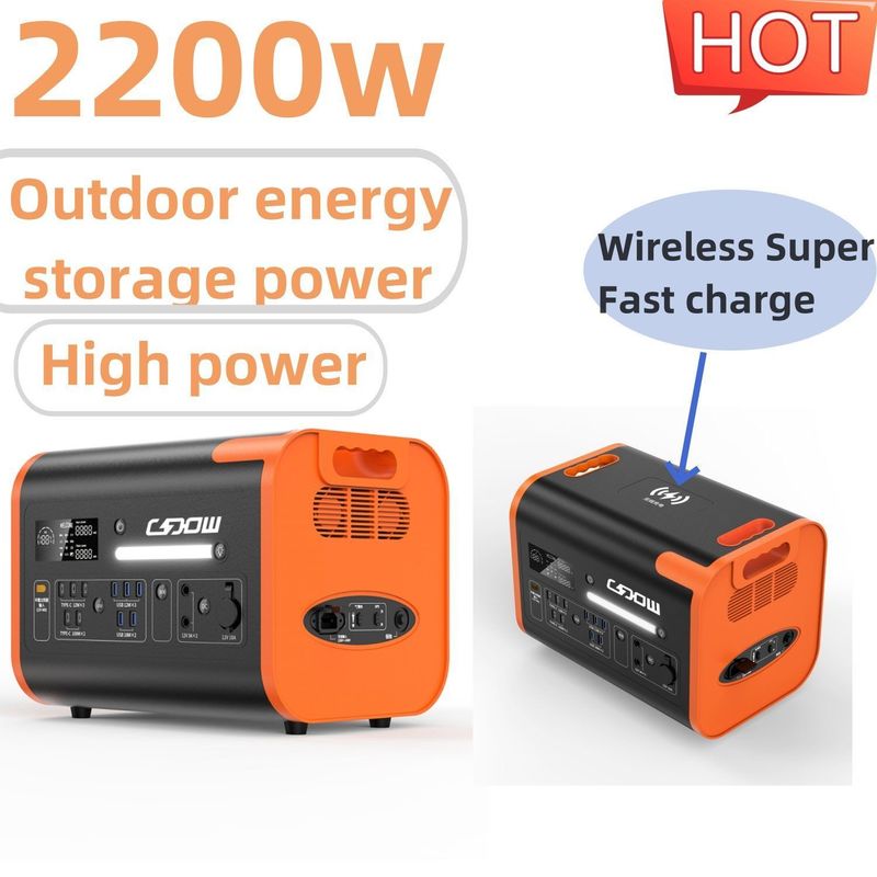Un38.3/Msos 인증 2200W 휴대용 충전소 220V 사무실용 태양 전지