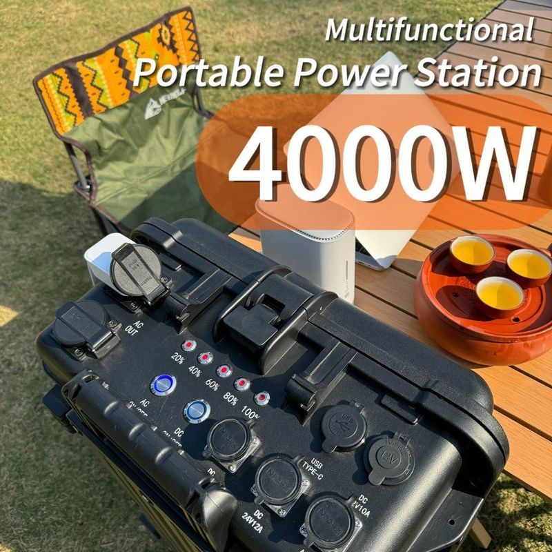 4000W 야외 캠핑 비상 백업 휴대용 발전소 6-7시간 충전 시간