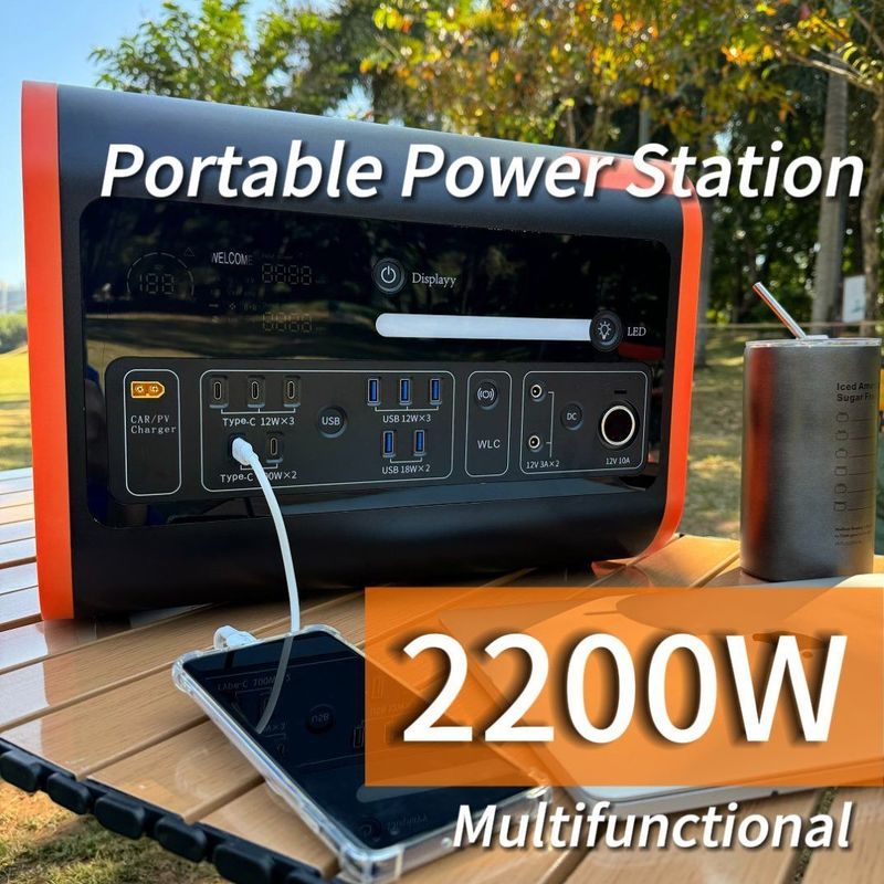 AC 순수 시노파 출력 2200W/2048wh/40ah 태양 발전기 캠핑 휴대용 발전소