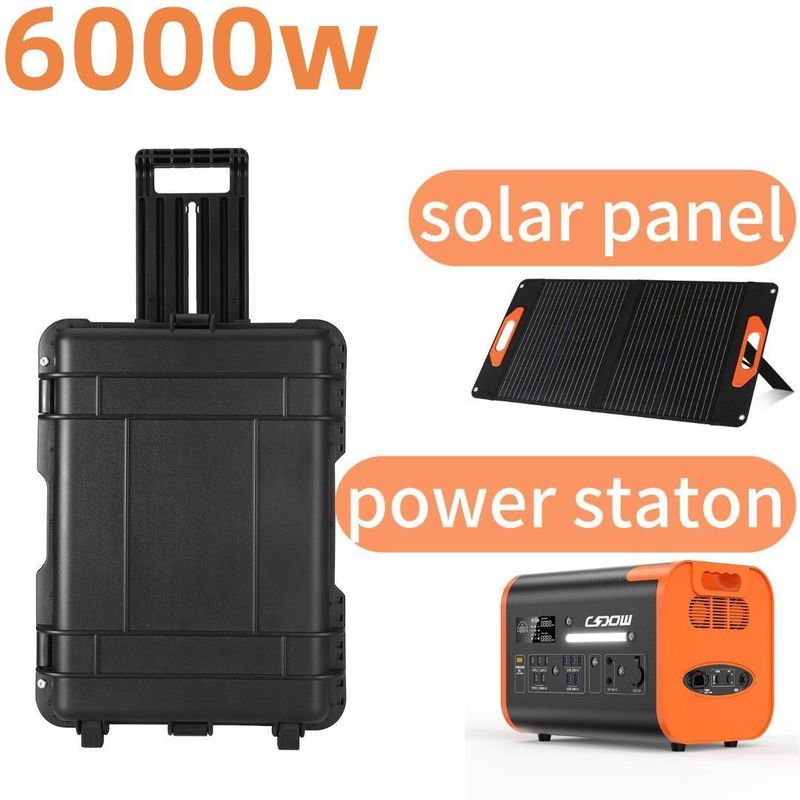 110V 220V 고전력 저장 6000W 외관 이동 전력 발전소 비상용