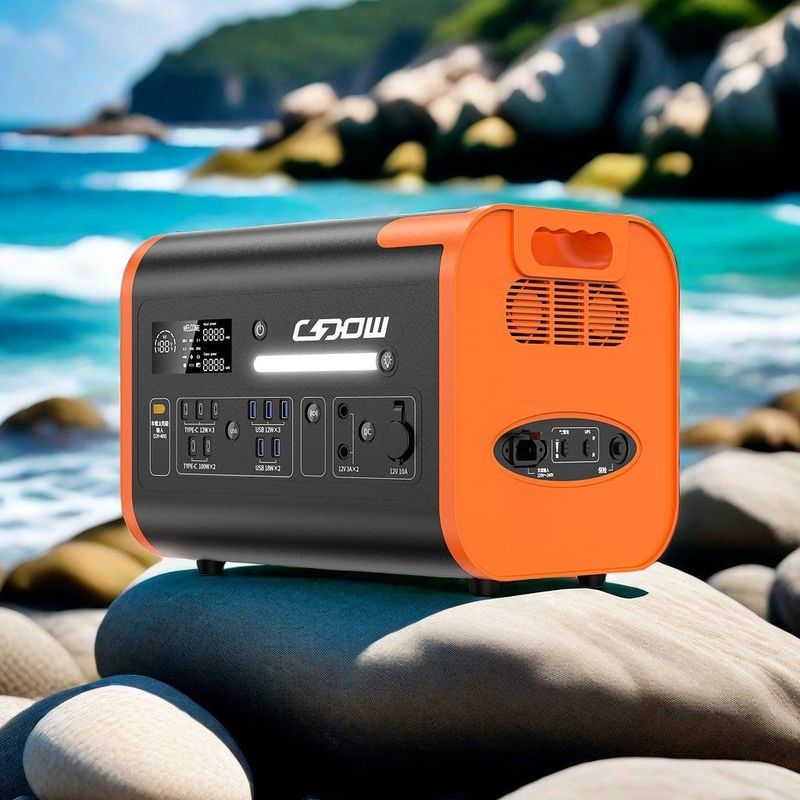 오프그리드 2200W 2400W 태양광 발전기 15W 무선 충전과 함께 야외 발전소