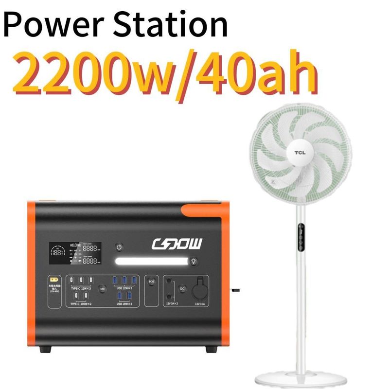 2048wh 2200W 순수 시노파 인버터와 함께 휴대용 태양 에너지 저장 발전소