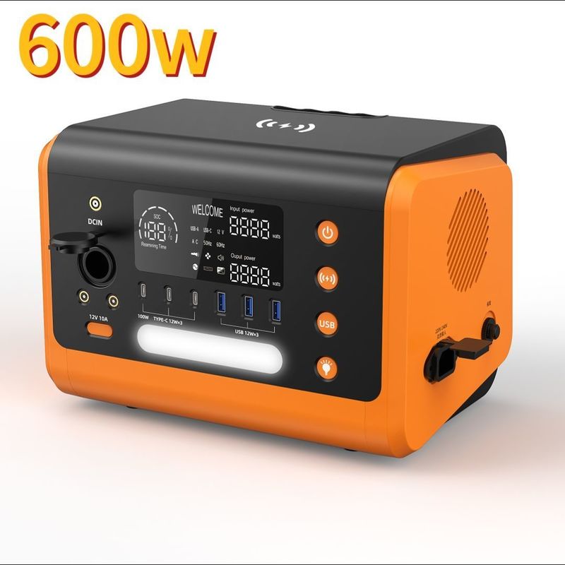 비상 준비 저장 장치 600W 휴대용 야외 전력 발전소 빠른 충전 1 시간