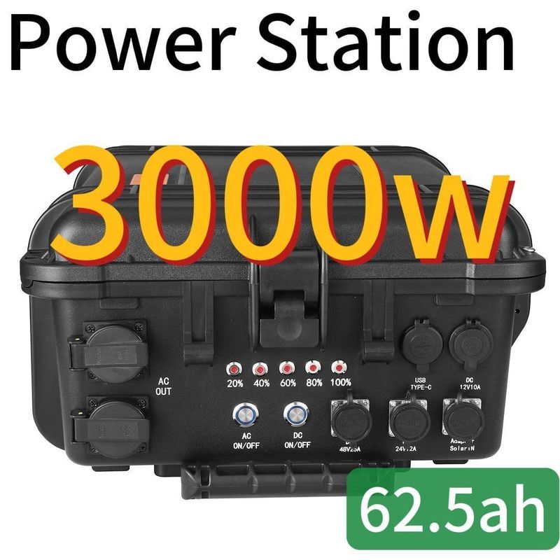 태양 전력 드론 비상 3000W CE.Un38.3 인증 62.5ah 발전소