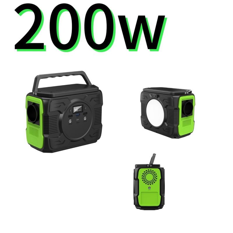 높은 이동성 휴대용 태양광 발전소 4W LED 라이트 고정 및 200W 출력