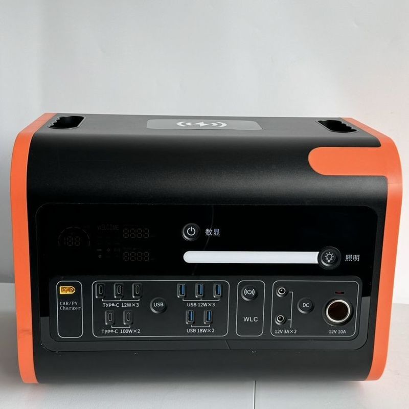 휴대용 발전소 2200W 순수 시네 LiFePO4 UPS 백업 배터리 야외 캠핑