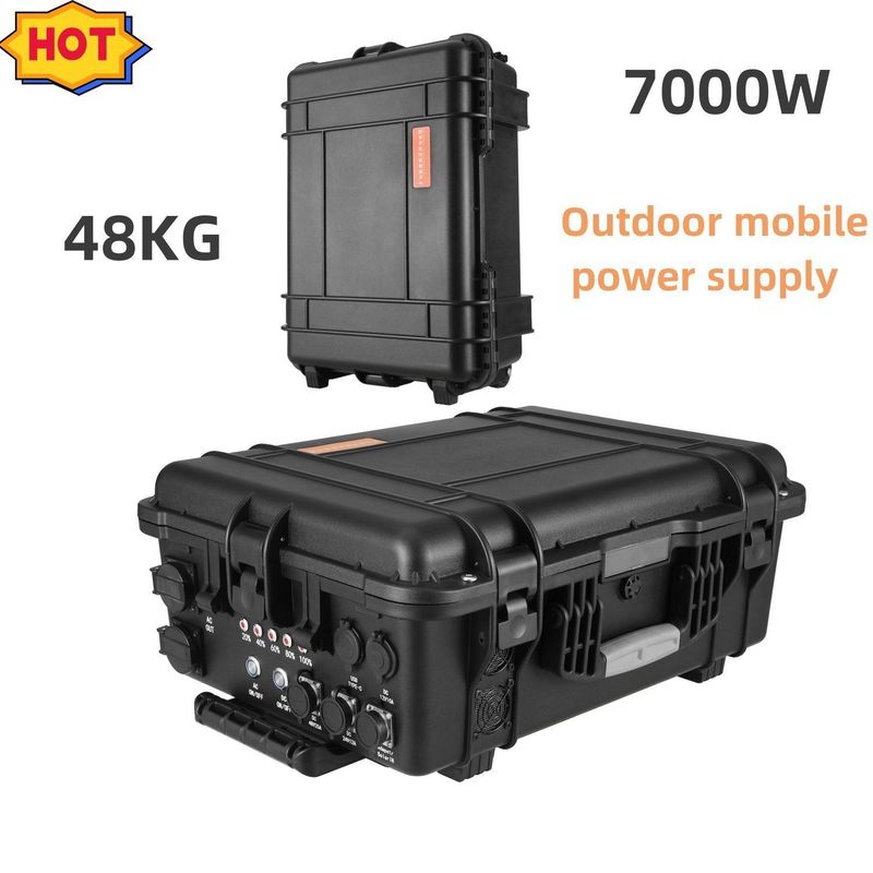 7000W 캠핑용 태양전지 휴대용 충전 발전소 최대 AC 출력 전류 15A