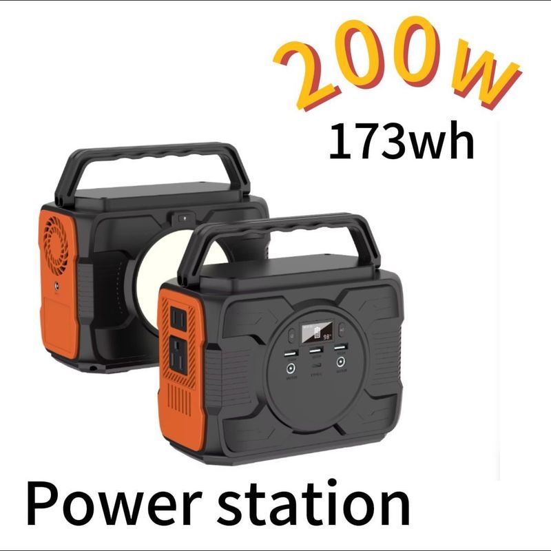 200W/173whc 배터리 백업 전력 비상 휴대용 발전소 최고의 LED 조명 플래시