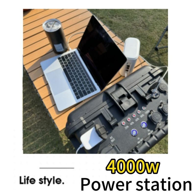 4000W/3840wh/80ah LiFePO4 태양 전지 충전 손 막대기 발전소