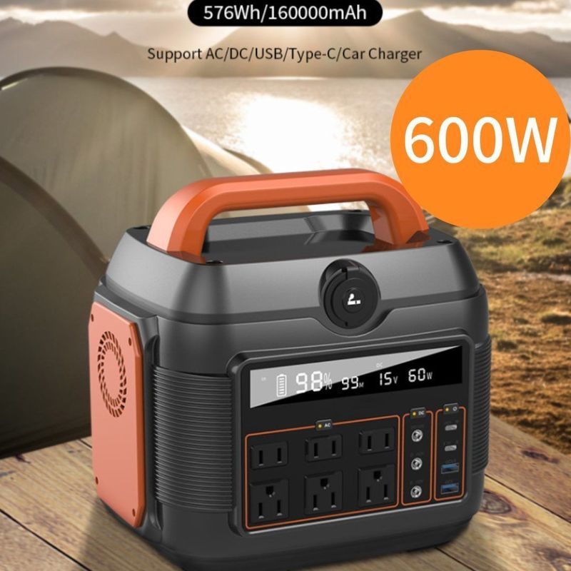 모바일 충전 솔루션용 휴대용 600W 비상 태양 전지 발전소