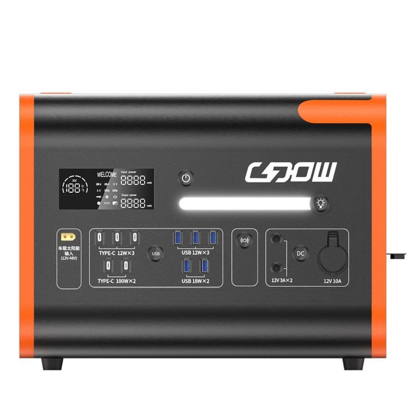 LiFePO4 에너지 2200W/2400W 태양 발전기 휴대용 발전소 수명 2000 번