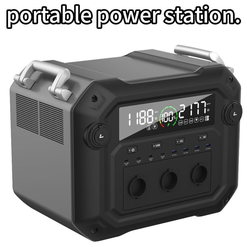 2500W AC 출력 전력 휴대용 발전소 Un38.3 야외 여행용 MSDS 인증