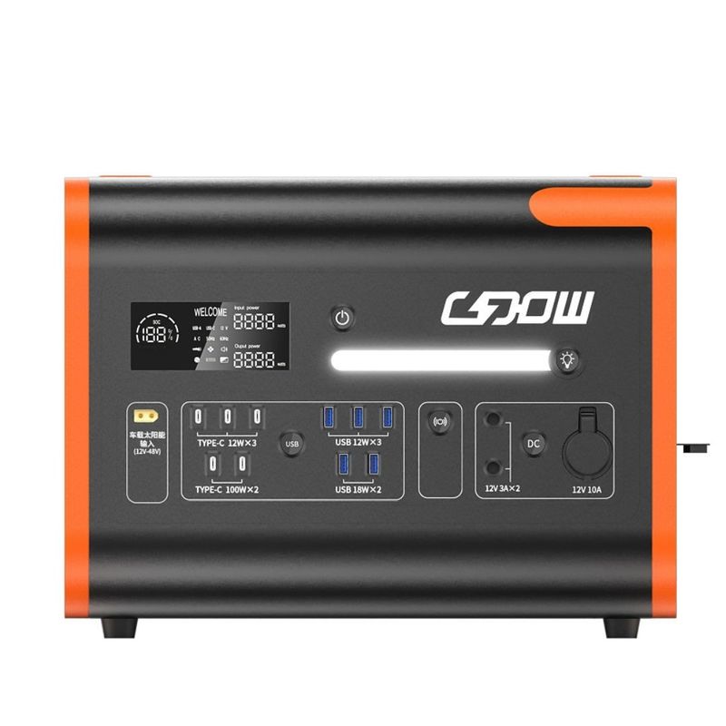 2200W/2048wh 휴대용 발전소 태양 전지 패널 충전 모드 2000 번 수명