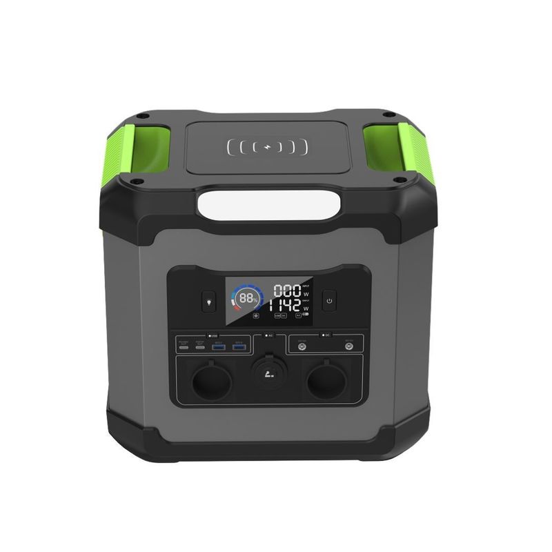 휴대용 발전소 1500W AC 출력 전력 및 응급용 C2형 출력 12V/2.25A