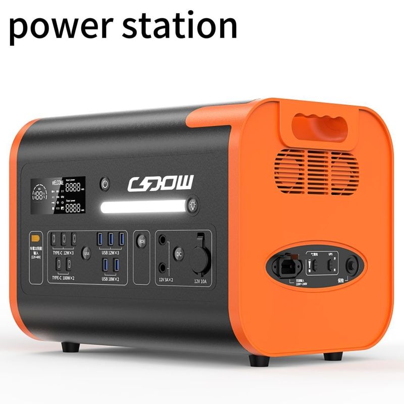 가정 및 야외 캠핑용 휴대용 발전소 2200W 1500W 태양 전지 발전기