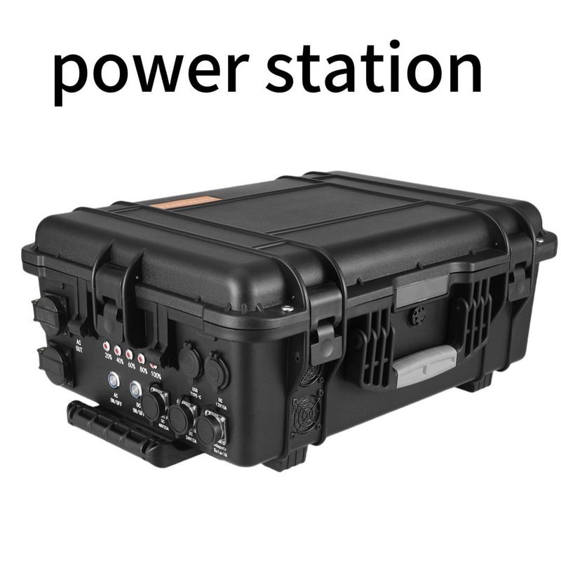 4000W 3840Wh 휴대용 모바일 발전소 배터리 표시기와 폭발 방지 LED 조명