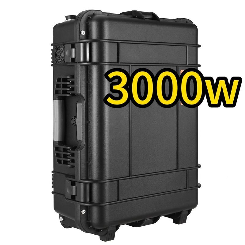 3000W/3000wh 휴대용 에너지 저장 발전소 ABS 합금 껍질 여행용 재료