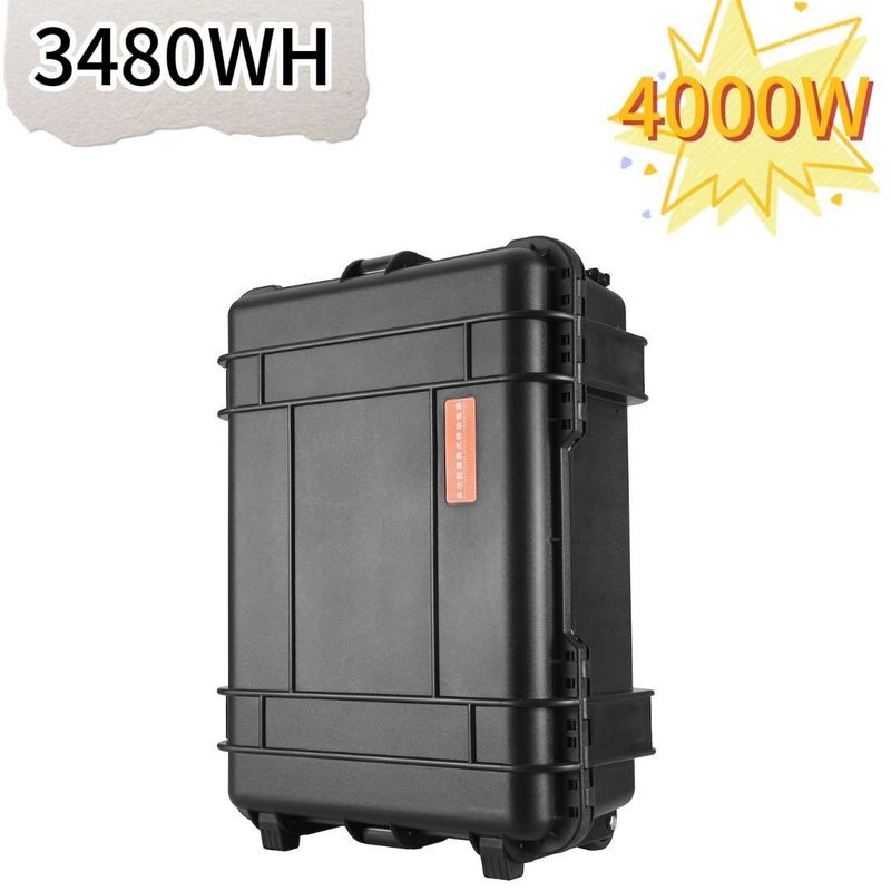 블랙 드로브 박스 4000W 태양 발전기 야외 드론 촬영용 휴대용 발전소