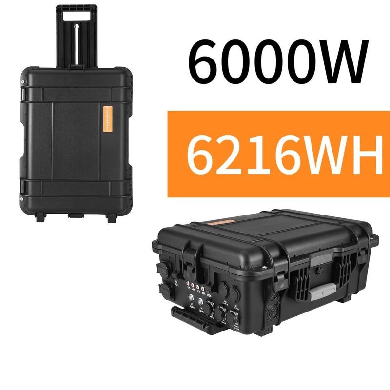 ODM/OEM ABS 합금 껍질 재료 6000W/6216wh LiFePO4 태양 발전기