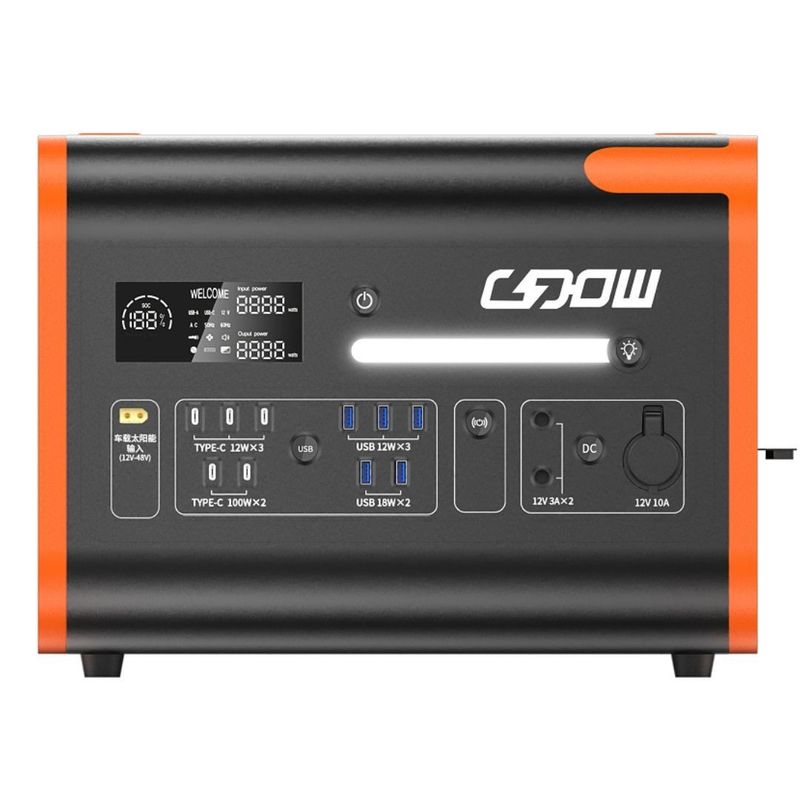 40ah/2200W/2048wh 뜨거운 오렌지 가정용 휴대용 에너지 저장력 야외용 발전소