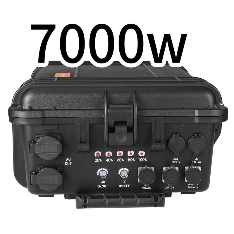 휴대용 7000W 태양 발전기 배터리 에너지 저장 시스템 총 무게 50.000kg