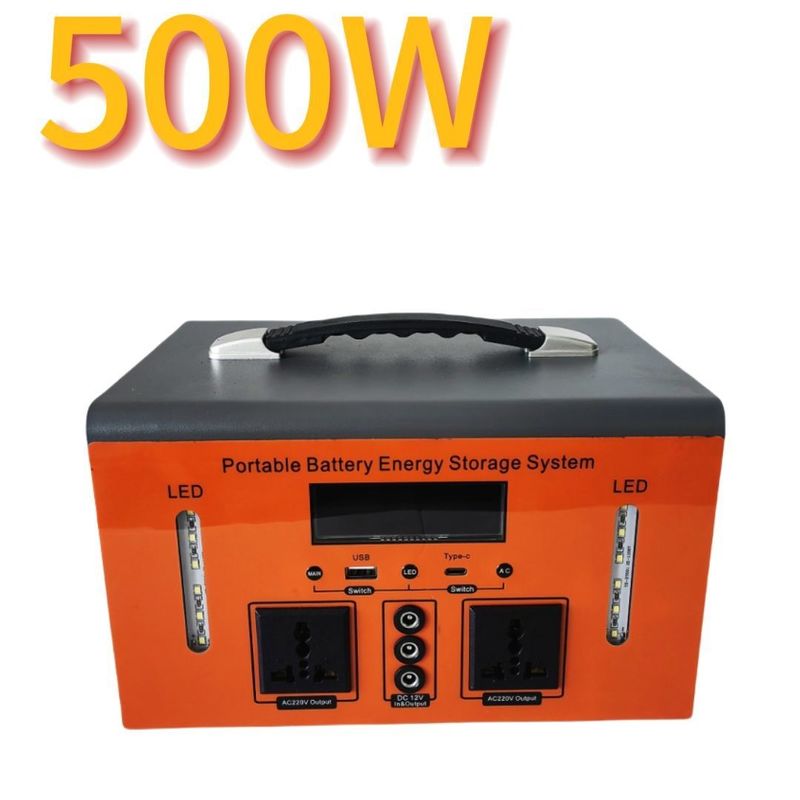 야외 캠핑 및 비상용으로 XT500 500W 휴대용 리?? 배터리 전원 공급