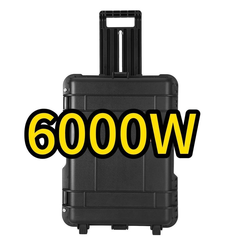 6000W 휴대용 6216wh 캠핑 230V 리?? 철화강 배터리 전력 발전소