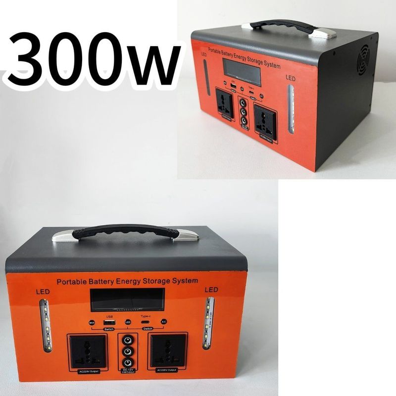 이동 중 충전용 300W/110V/220V XT300 야외 전력 발전소 DC 어댑터 포함