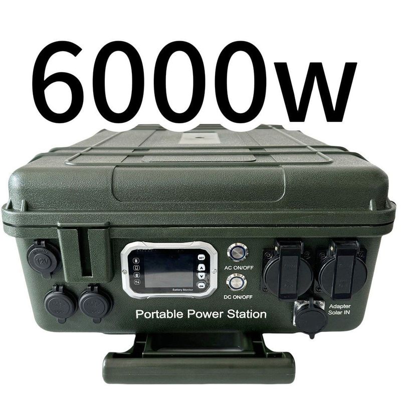 6048wh 큰 용량 이동 전력 태양 전지 발전소 6000W 높은 수요를위한 발전소
