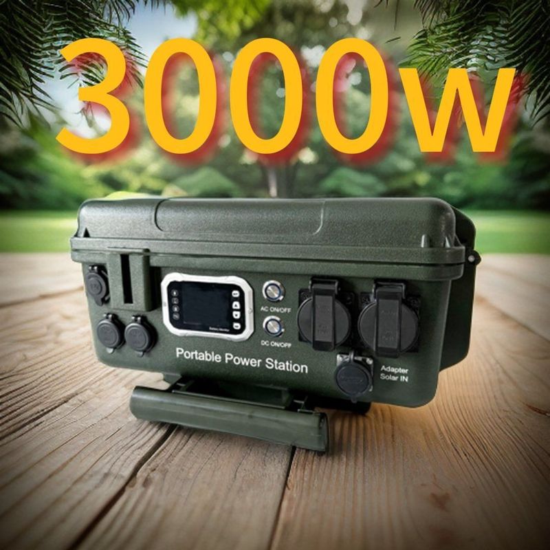 가정 및 캠핑용 3000W 휴대용 발전소 USB-C 45W 절단 전압 35V±0.05V